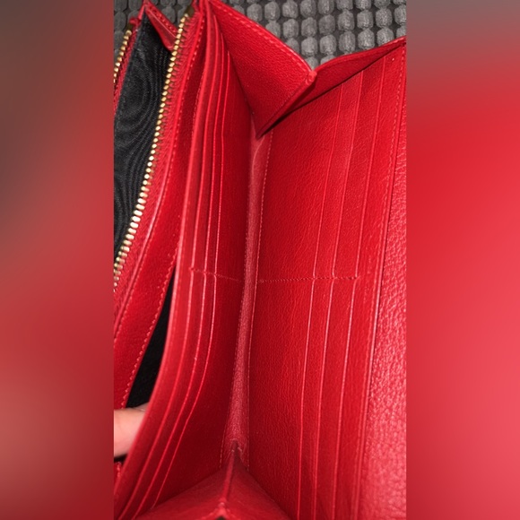 YSL Red Belle Du Jour Long Wallet - Picture 6 of 14